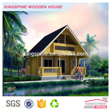 casa de villa de troncos de madera prefabricada de lujo